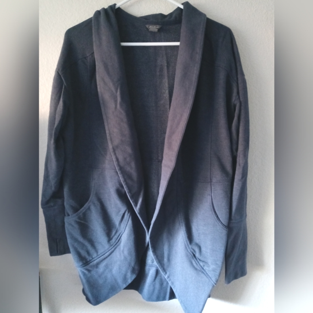 Slate blue cozy oversized cardigan